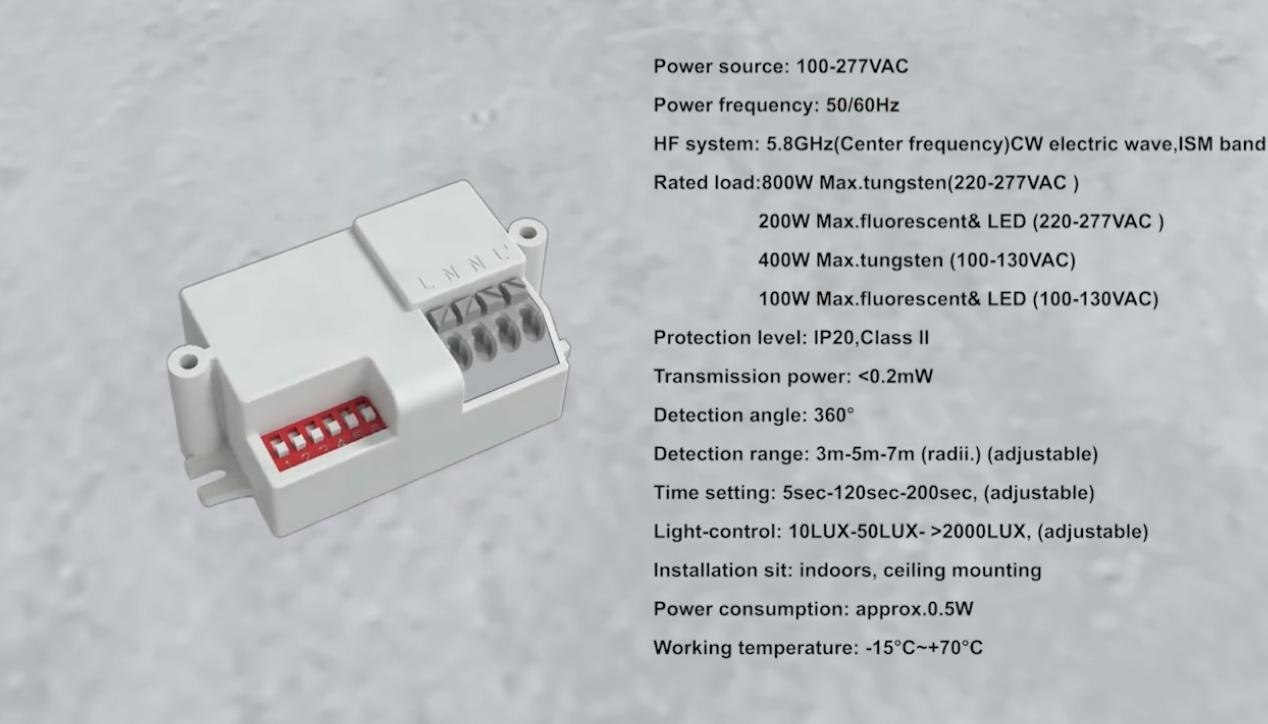 PDlux wprowadza PD-MV1031-5.8 GHz 360 ° Czujnik ruchu mikrofalowego do inteligentnego oświetlenia i bezpieczeństwa